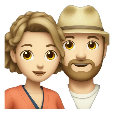 two white people vacationing in japan sticker