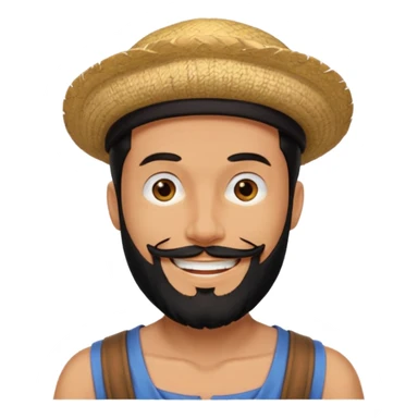 Black beard one piece sticker