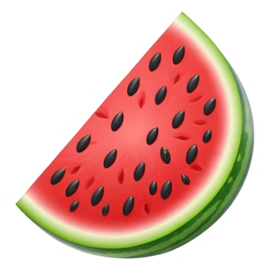Watermelon slice with star-shaped seeds. sticker