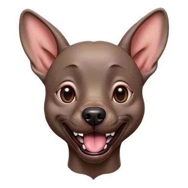 Cinematic Comical Xoloitzcuintle dog Portrait Emoji, Head tilted dramatically with an exaggeratedly amused expression, featuring smooth, hairless ebony skin with pronounced wrinkles and wide, expressive dark eyes filled with playful disbelief, Simplified yet hilariously expressive features, highly detailed, glowing with a slightly sassy glow, high shine, dramatic yet playful, stylized with an air of cheeky mischief, bright and endearing, soft glowing outline, capturing the essence of a spirited and over-the-top companion, so meme-worthy it feels like it could side-eye its way into internet fame instantly! sticker