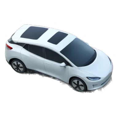 electric vehicle next to a solar panel sticker