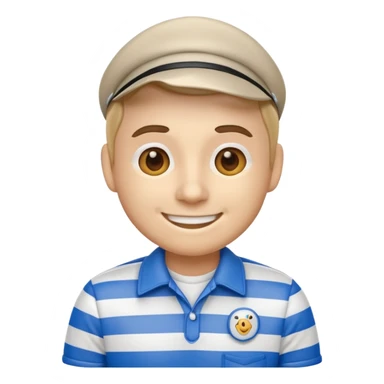 umpiring emoji stripped shirt sticker