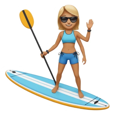 Cute paddle boarding  sticker