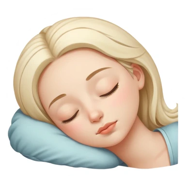 sleeping girl with closed eyes peaceful expression sticker