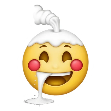 Emoji doing Coke sticker