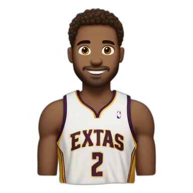 NBA white dude brown hair with 21 on his jersey sticker