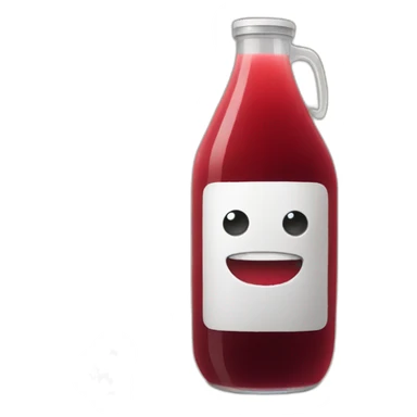 jug of red juice sticker