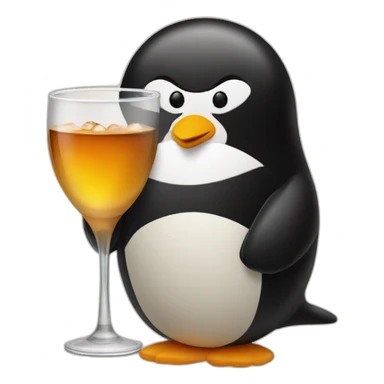 Pingouin drink whisky sticker