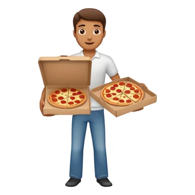 Человек который несёт пиццу sticker