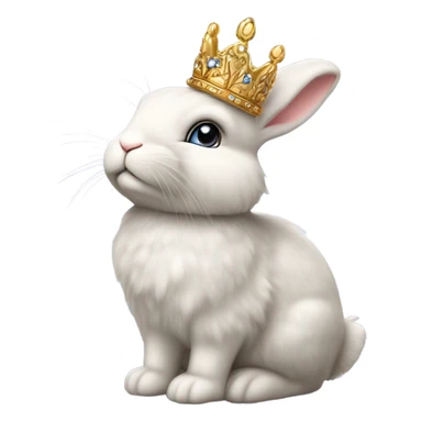 Bunny wearing a crown  sticker