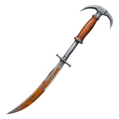 The sickle for mowing grass sticker