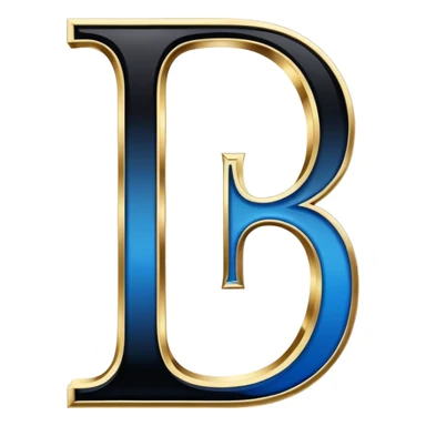 Bold Black-Blue-White-Gold Font Letter “i” or “I” sticker