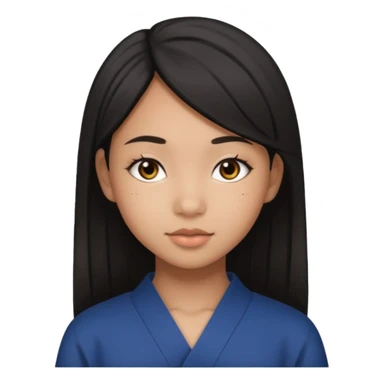 une image d'une fille métisse afro japonaise très belle de 20 ans  sticker