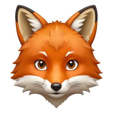 fox face sticker