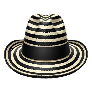 Sombrero Vueltiao con varias rallas negras sticker
