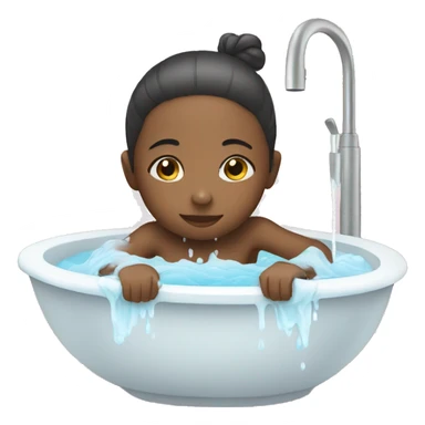 child washing face sticker