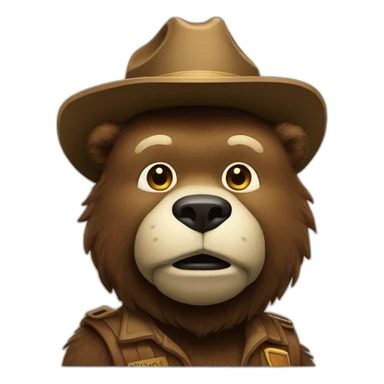 smokey bear and ubermarginal sticker