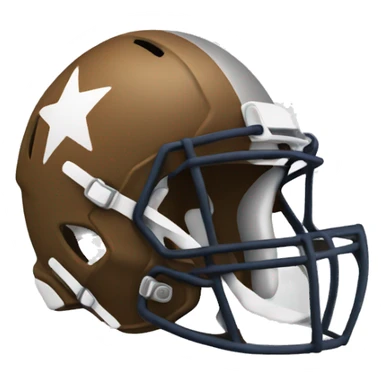 football helmet with star sticker