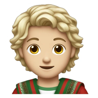 White boy wears Palestine clothes sticker