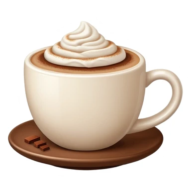 Cappuccino with frothy milk and a sprinkle of cocoa on top sticker