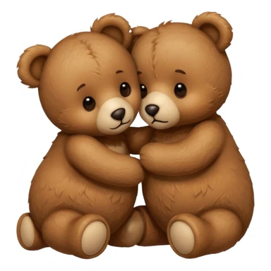 Teddy bears kissing  sticker