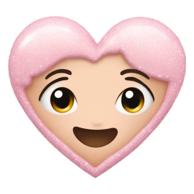 pastel pink sparkly heart sticker