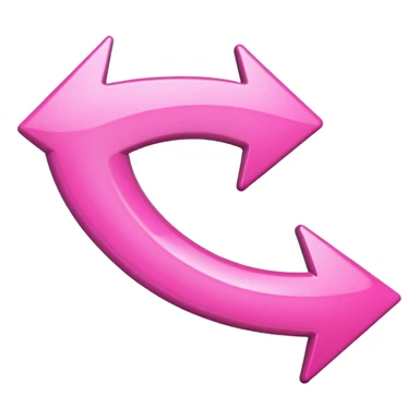 Pink curved arrow sticker