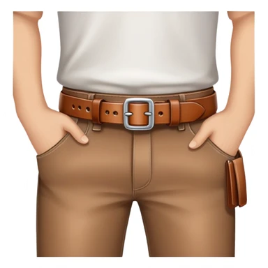 Hand hoding a belt sticker