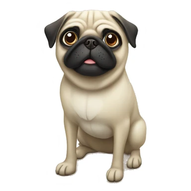 pug dog sticker