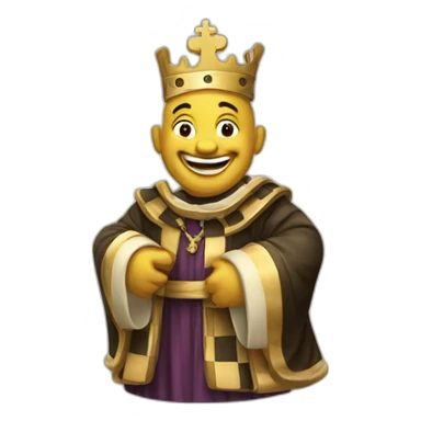 Laughing chess bishop sticker