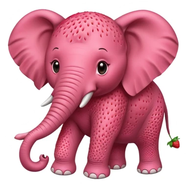 Hazme un elefante con piel de fresa sticker