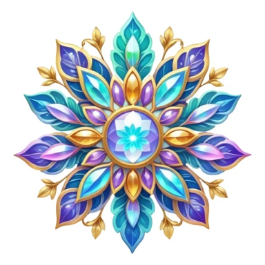 Epic divine legendary celestial flowery complex detailed iridescent aesthetic-scenery-Decorations sticker