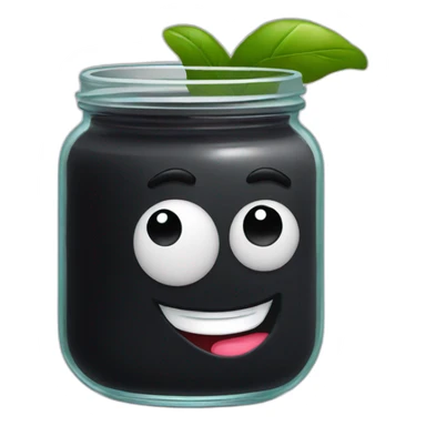 black smoothie in jar sticker