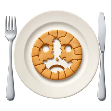 empty plate with crumbs leftover after eating sticker