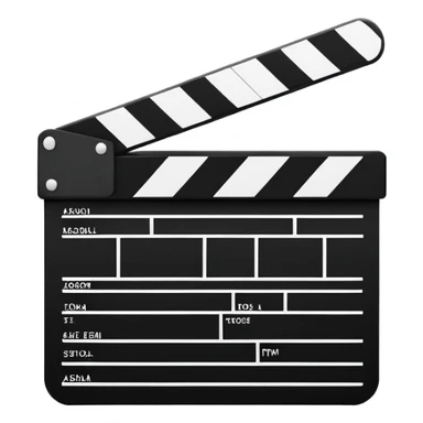 ultra minimal clapperboard, only 5-6 lines total, pure geometric abstraction, absolute minimalism sticker