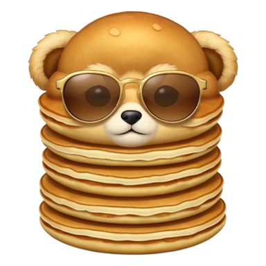 Pancakes with sunglasses sticker