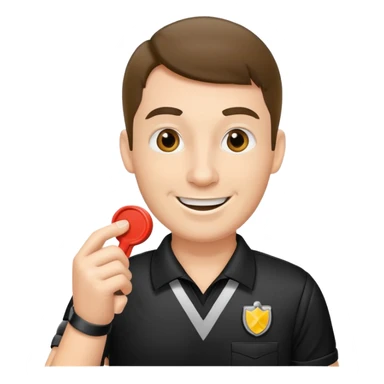 referee with a whistle sticker