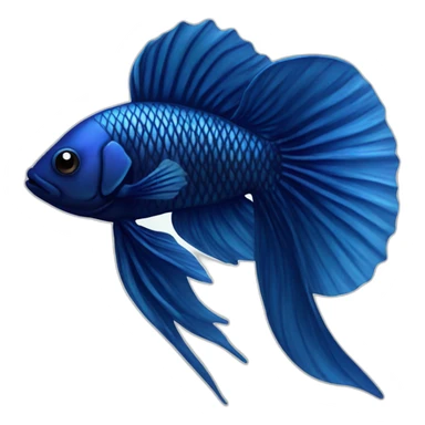 dark blue beta fish sticker