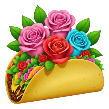 Tacos and roses gift  sticker