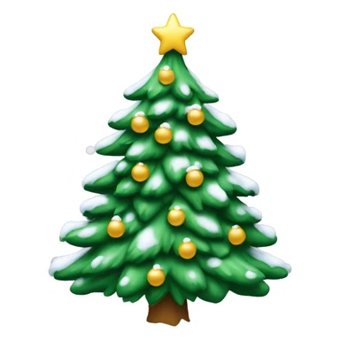 Christmas tree covered in snow ￼ sticker