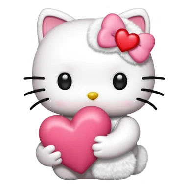 hello kitty with heart sticker