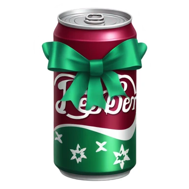 Dr Pepper with a bow  sticker