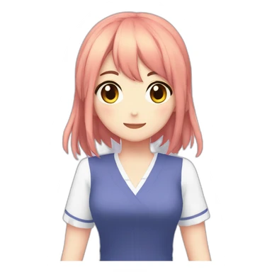 Monika from Doki Doki Literature Club sticker