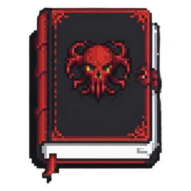 red cursed book sticker