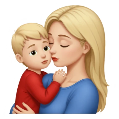 Mulher beijando testa do filho  sticker
