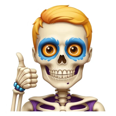 Pulgar arriba día de muertos sticker