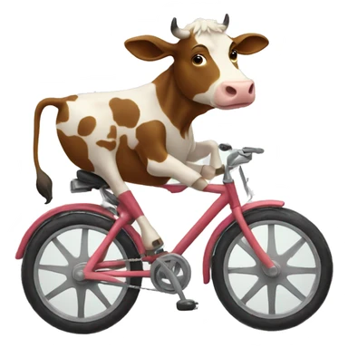 cow on a bike  sticker