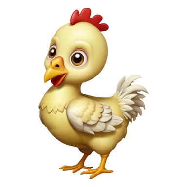 baby zombie riding a chicken cartoon sticker