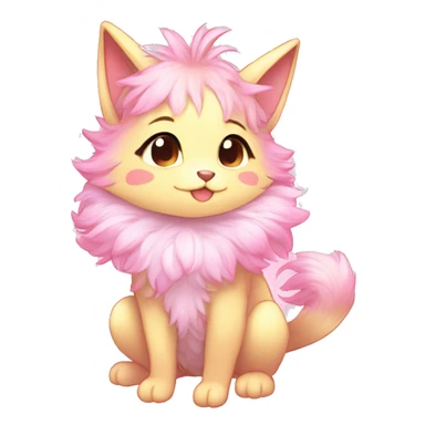Anthro Shiny Pastel Glitter Sparkle Stars Pink Gradient Anime Chibi Fakémon Fur Sona sticker