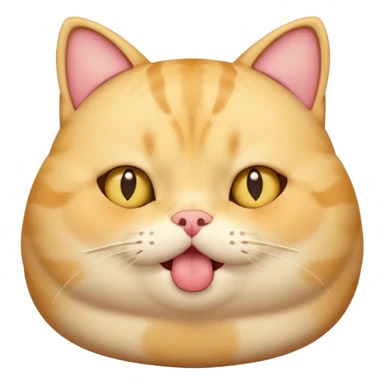 fat yellow confused kawaii cat open mouth and question mark signs on his head sticker